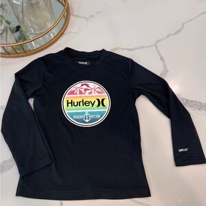 Hurley Kids Black Long Sleeve Dry Fit Shirt-Size 4